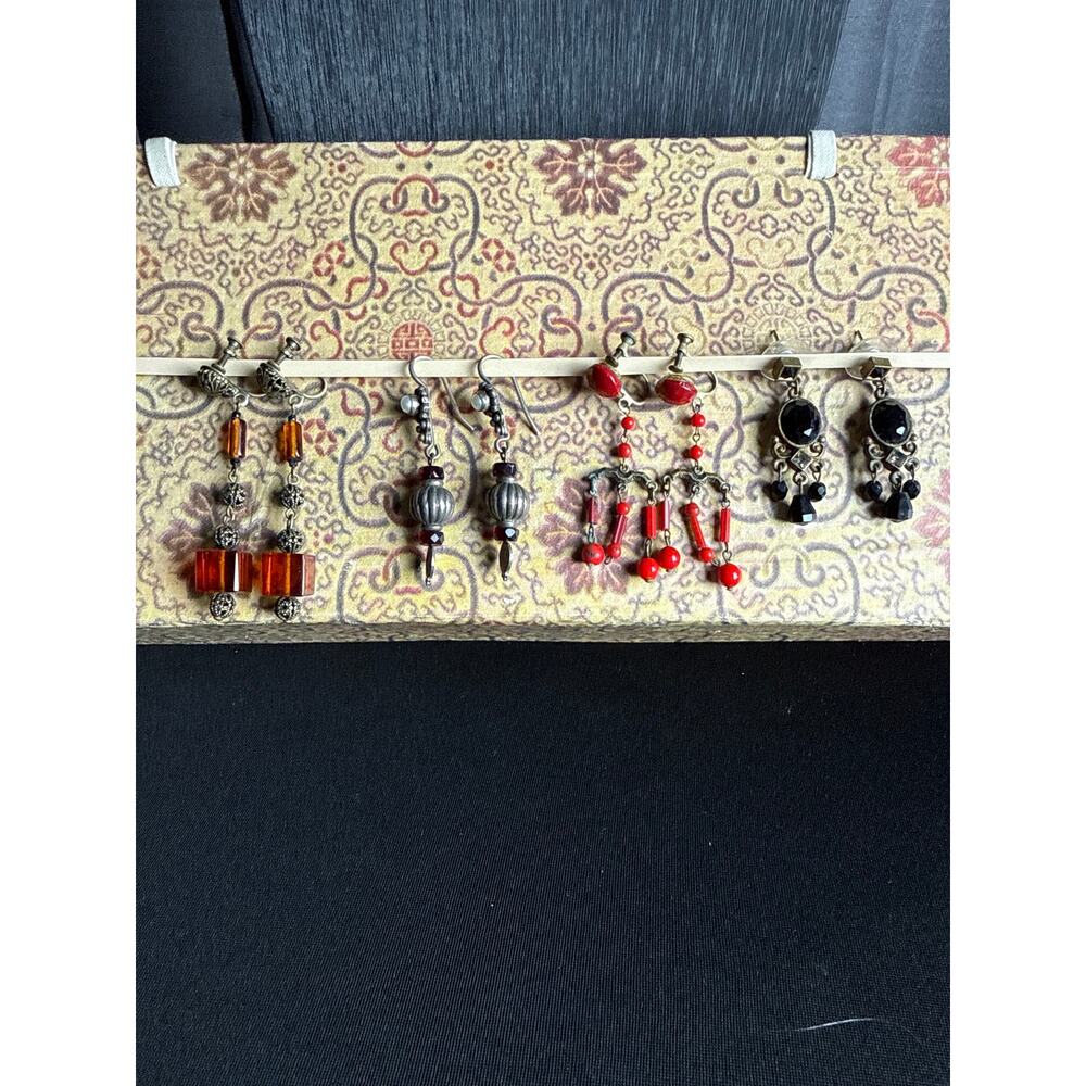 Vintage Dangle Earrings Lot-4pr